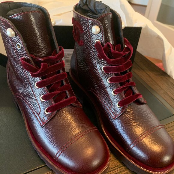 burgundy short boots